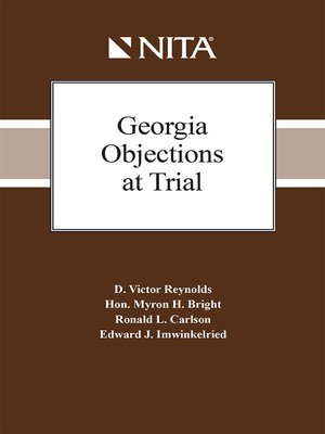 cover image of Georgia Objections at Trial